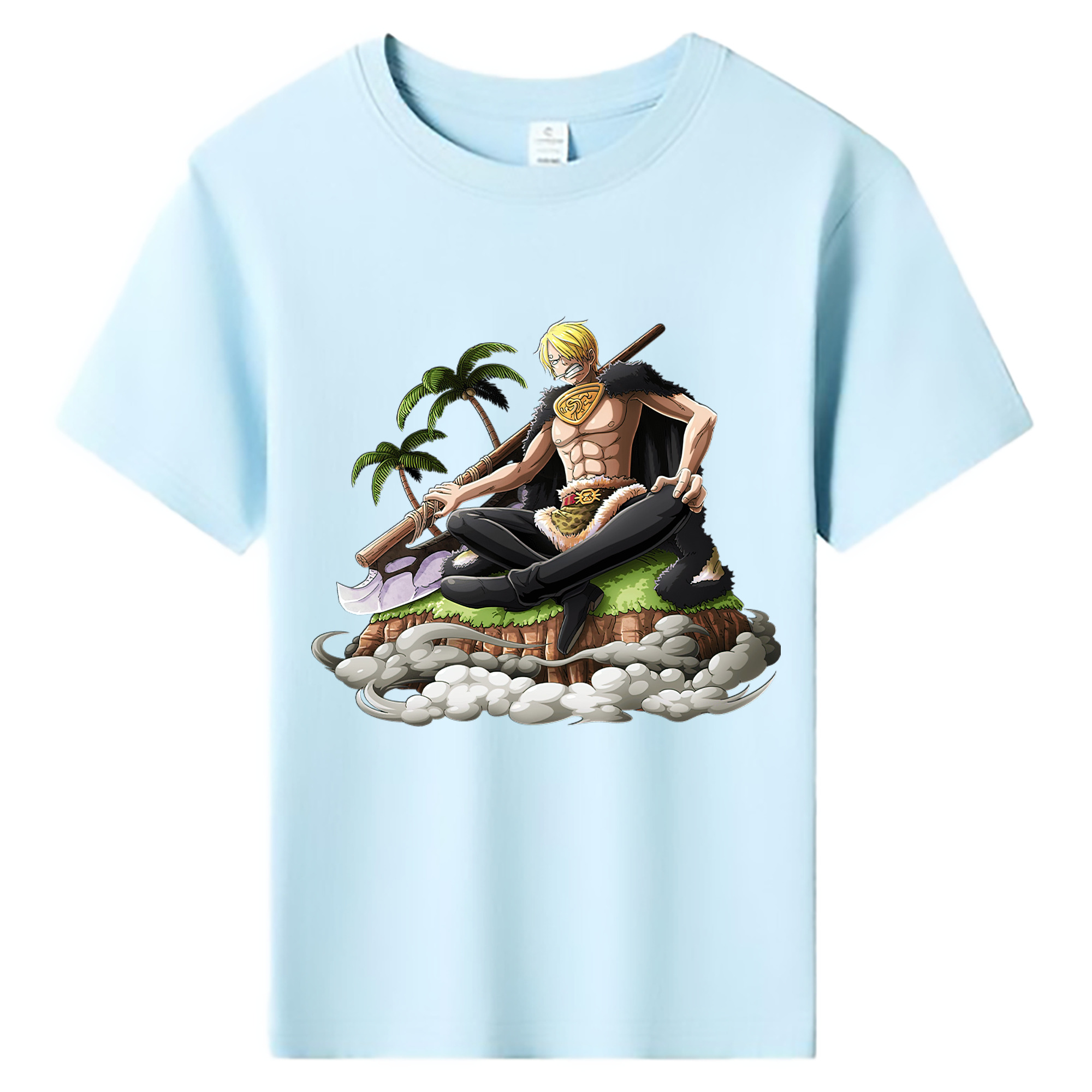 （画像用） ワンピース サンジ ONE PIECE Sanji 綿100％キッズTシャツ（フロントプリント）